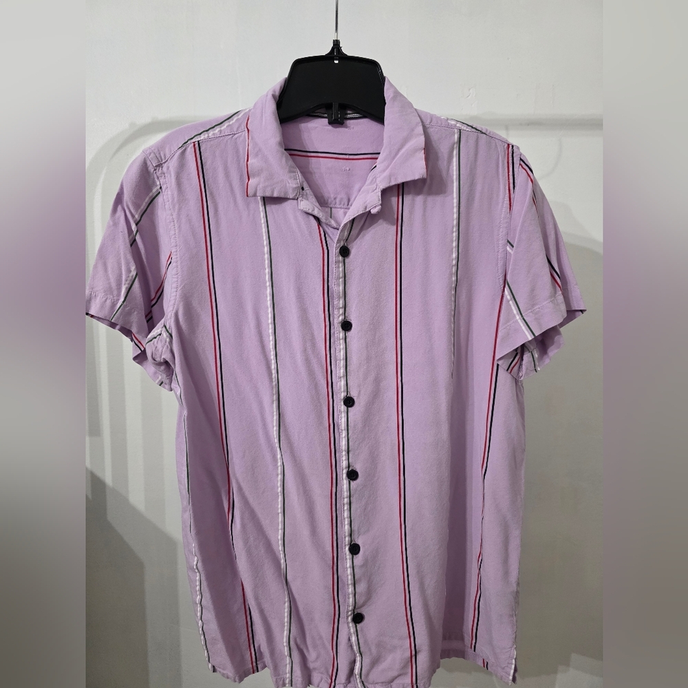 Men's Purple Striped Shirt
